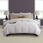 Hospitality Down Comforter, Natural Fill, T230 Cotton Shell, King 104x89, Grey, No Returns